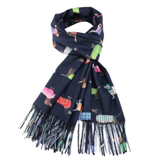Pure Fashions Dogs Scarf - Navy