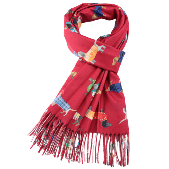 Pure Fashions Dogs Scarf - Red