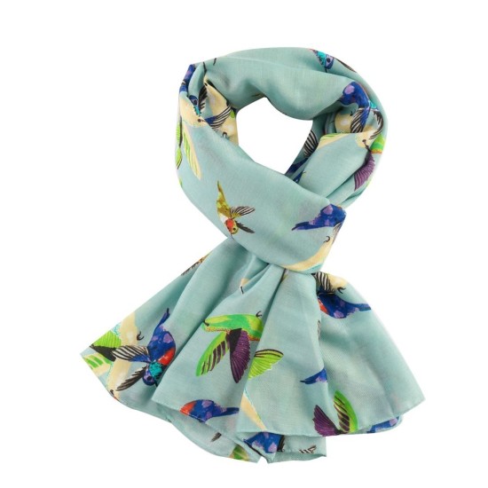 Pure Fashions Hummingbird Scarf - Duck Egg