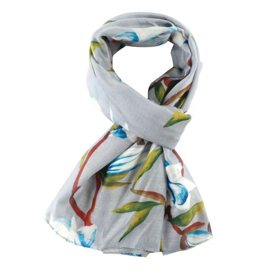 Pure Fashions Magnolia Scarf - Silver