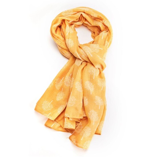 Pure Fashions Mulberry Trees Scarf - Mustard