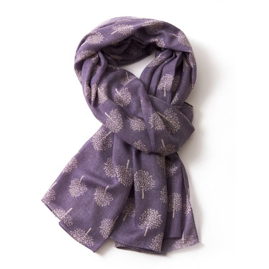 Pure Fashions Mulberry Trees Scarf - Purple