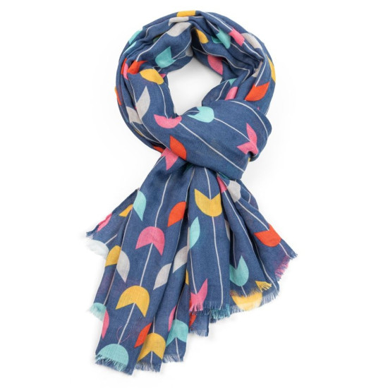 Pure Fashions New Tulips Scarf - Navy