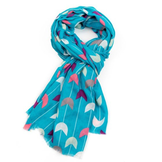 Pure Fashions New Tulips Scarf - Teal