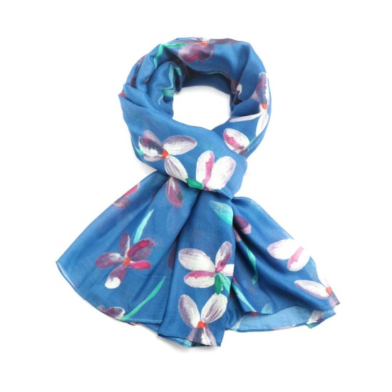 Pure Fashions Violets Scarf - Denim