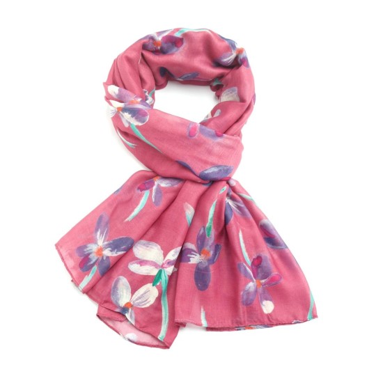 Pure Fashions Violets Scarf - Red