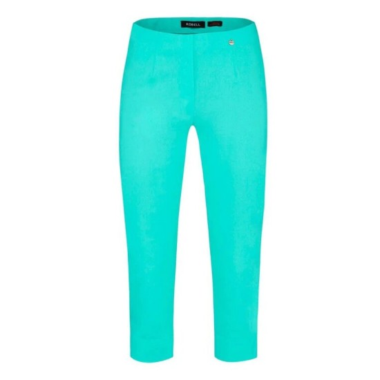 Robell Marie 07 Cropped Trouser - Turquoise