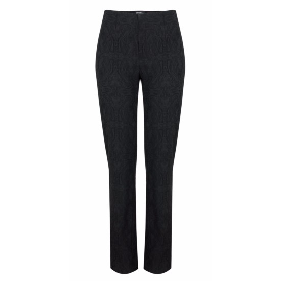 Robell Marie Jacquard Trouser - Black