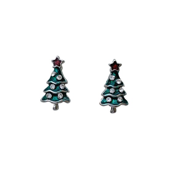 Rodney Holman E4399 Christmas Tree Earrings