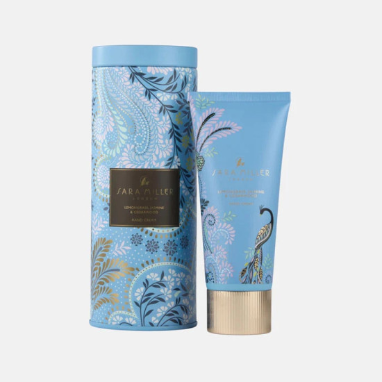Sara Miller Decorative Filigree Hand Cream Tin - Lemongrass, Jasmine & Cedarwood