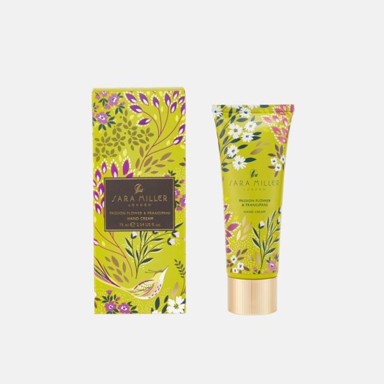 Sara Miller Lime Songbird 75ml Hand Cream - Passion Flower & Frangipani