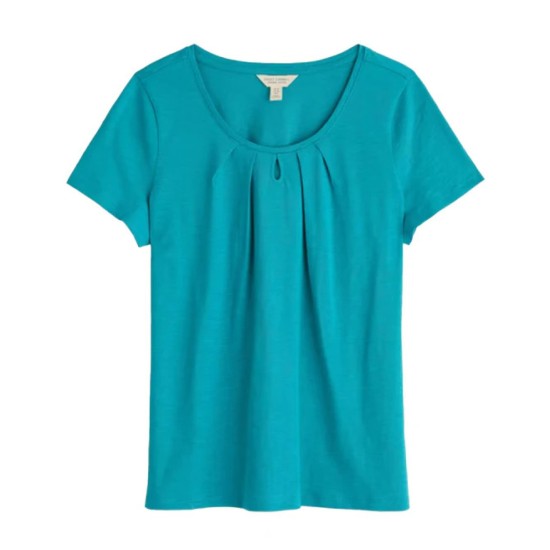 Seasalt Appletree Keyhole Detail T-Shirt - Azurite