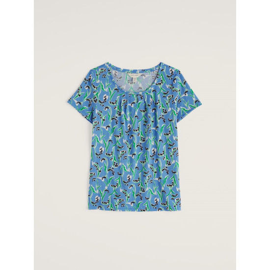 Seasalt Appletree Keyhole Detail T-Shirt - Painty Bluebell Sail