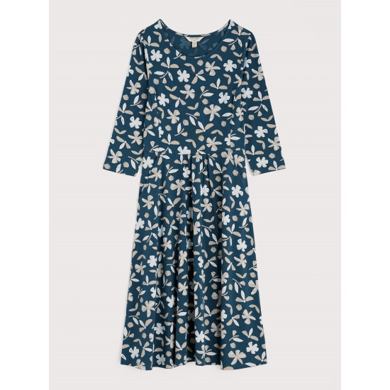 Seasalt April Jersey Dress - Organic Shapes Dark Lugger