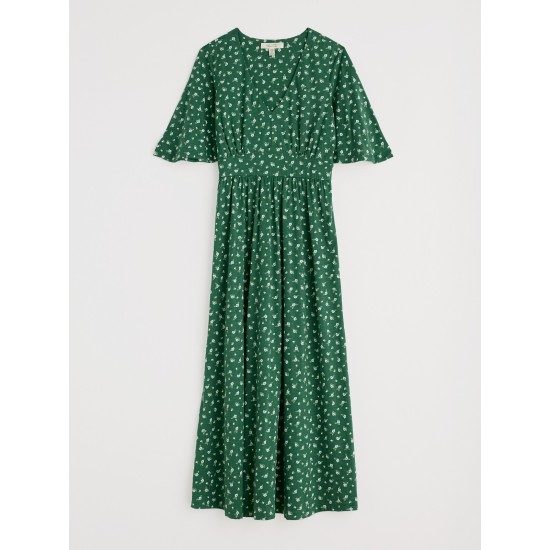 Seasalt Chateaux Half Sleeve Maxi Dress - Bud Flower Dark Forage