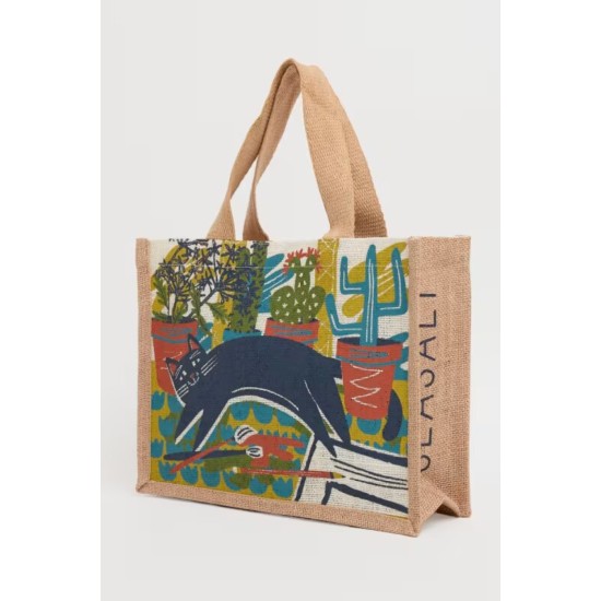 Seasalt Cute Jute Bag - Artist's Cat Chamomile