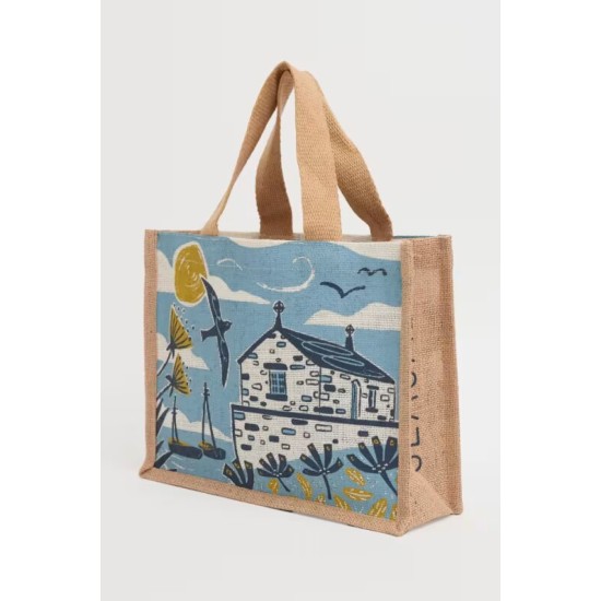 Seasalt Cute Jute Bag - St Ives Chapel Mist