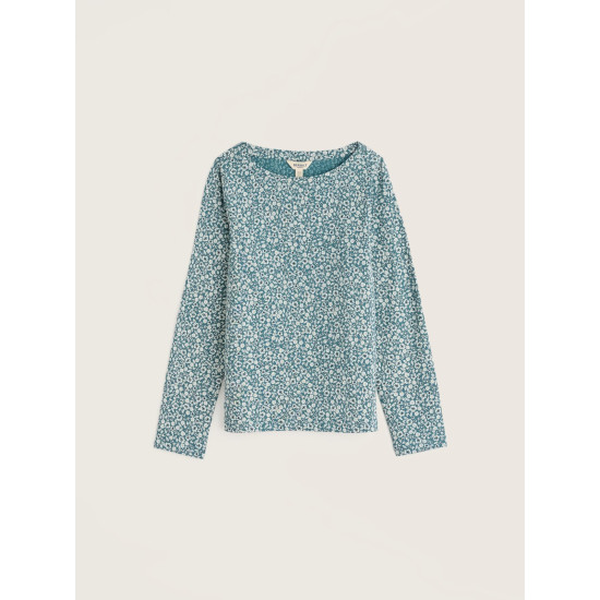 Seasalt Easel Long Sleeve Top - Pressed Ditsy Estuary