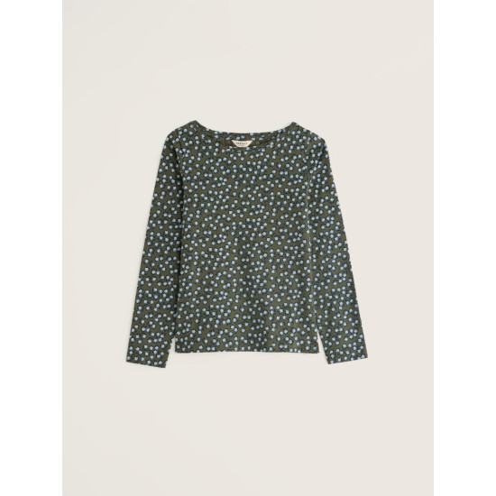 Seasalt Easel Long Sleeve Top - Sketched Buds Nori