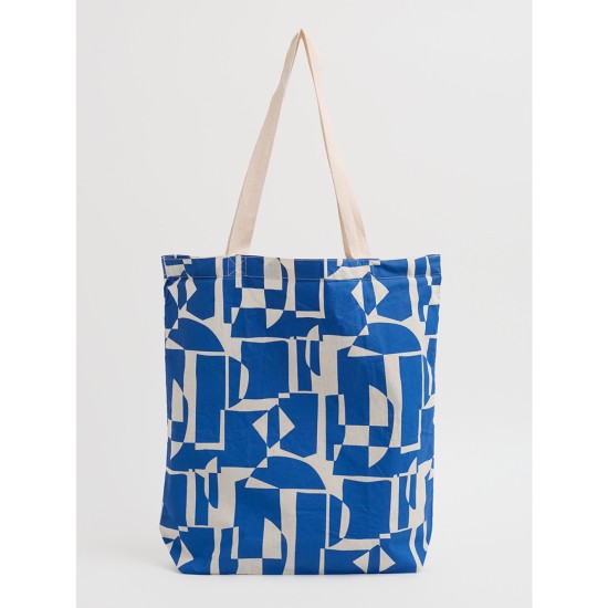 Seasalt Foldaway Canvas Shopper - Paper Forms Cargo Chalk