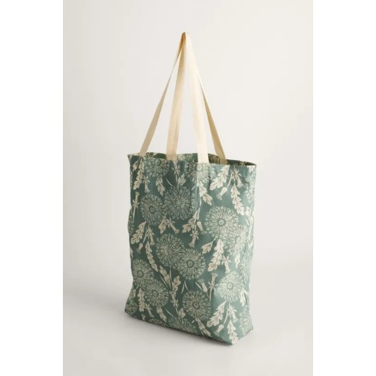 Seasalt Foldaway Canvas Shopper - Dandelion Seed Rosemary Chalk