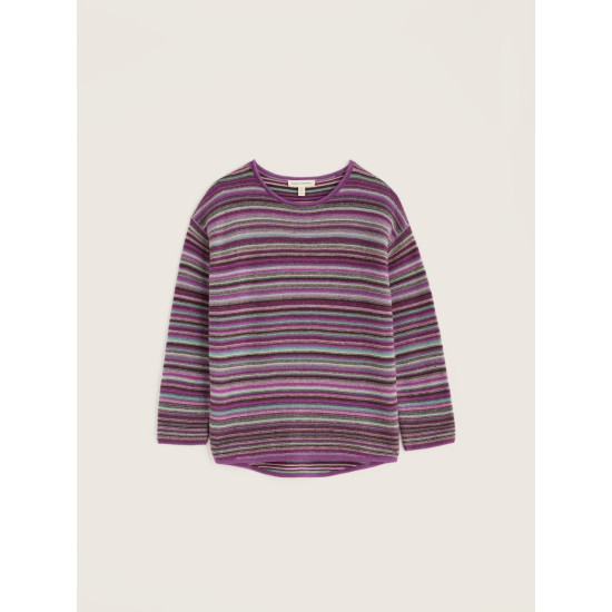 Seasalt Fruity Striped Jumper - Ripple Marks Purple Coral Mix