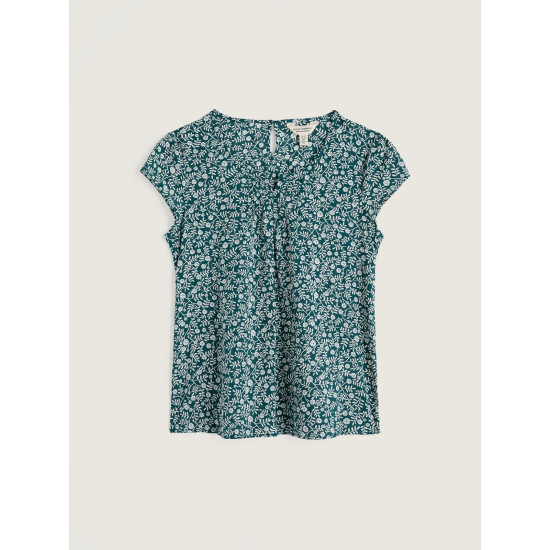 Seasalt Garden Gate Cotton Top - Folky Marigolds Dark Wreckage