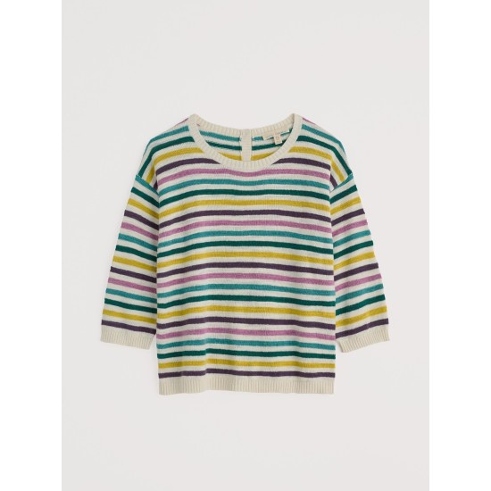 Seasalt Knavock Striped Jumper - Mini Cornish Orchid Multi