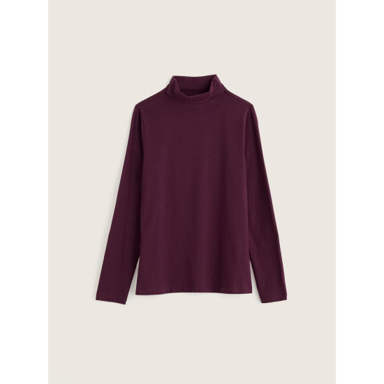 Seasalt Landing Roll Neck Top - Dark Hellebore