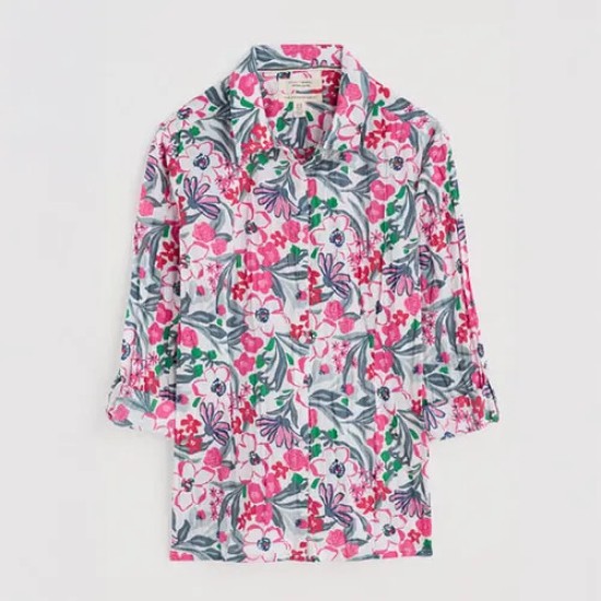 Seasalt Larissa Cotton Shirt - Garden Flowers Tulip