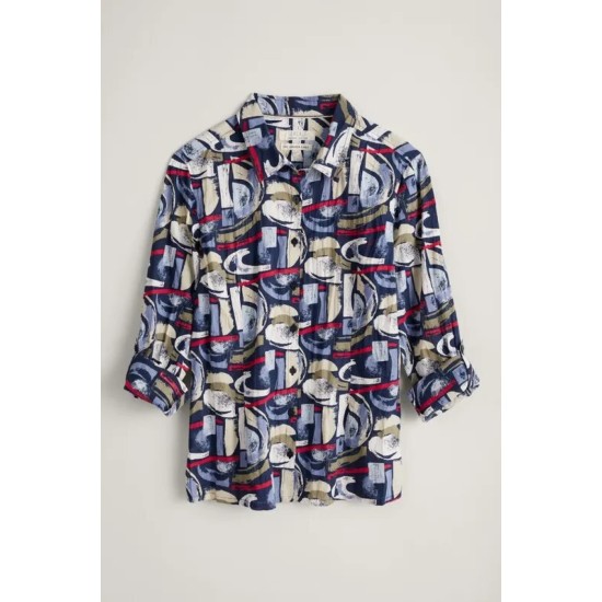 Seasalt Larissa Organic Cotton Shirt - Lamorna View Magpie