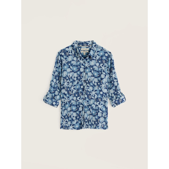 Seasalt Larissa Shirt - Sketchbook Blooms Marine