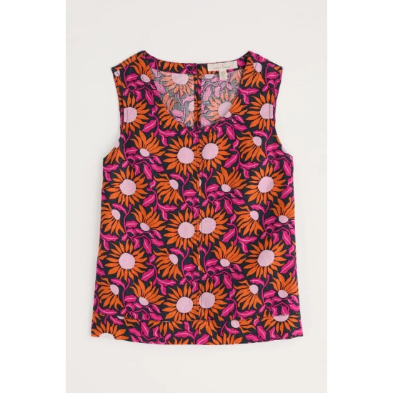 Seasalt Lighthouse Station Linen Vest - Bold Sunflower Maritime