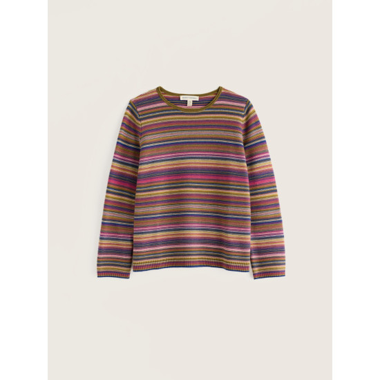 Seasalt Makers Stripe Jumper - Ripple Marks Fern Moss Multi