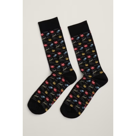 Seasalt Men's Bamboo Arty Socks - Lowarther Onyx