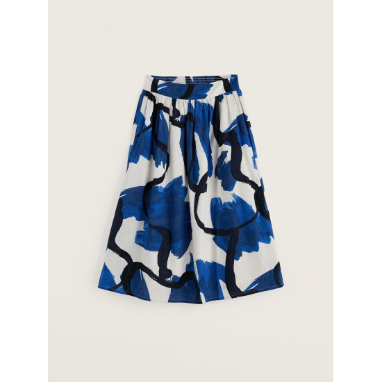 Seasalt Mevagissey Midi Skirt - Paint Canvas Dark Voyage