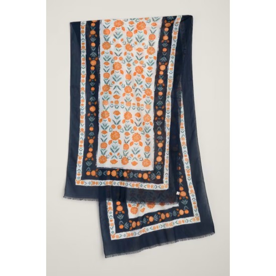 Seasalt New Everyday Scarf - Marigold Border Chalk