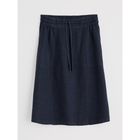 Seasalt Pepper Moth Linen Skirt - Maritime