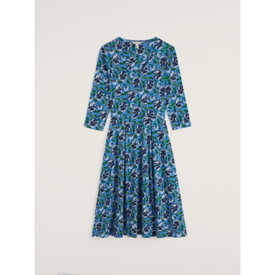 Seasalt Pier View 3/4 Sleeve Dress - Spring Pansy Sail