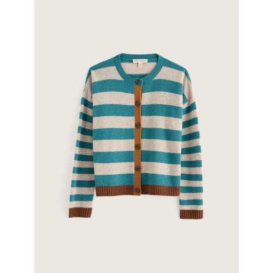 Seasalt Pinwell Striped Cardigan - Bright Shape Estuary Mix