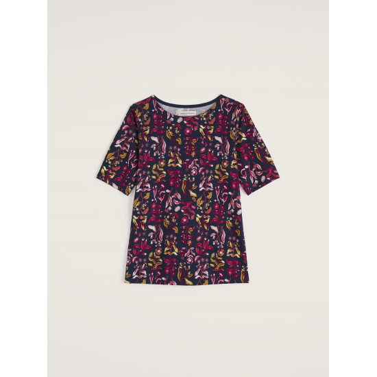 Seasalt Poisson Printed T-Shirt - Inky Botanical Maritime
