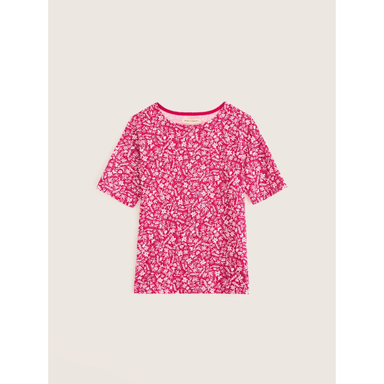 Seasalt Poisson Printed T-Shirt - Protea Ditsy Bright Radish