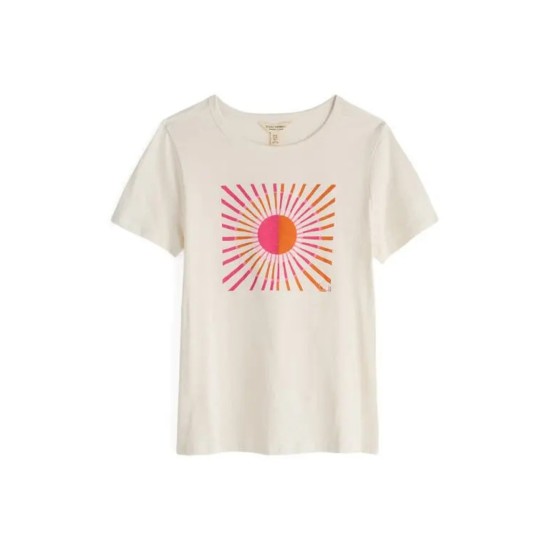 Seasalt Printing Ink Organic Cotton T-Shirt - Sunrise Graphic Chalk