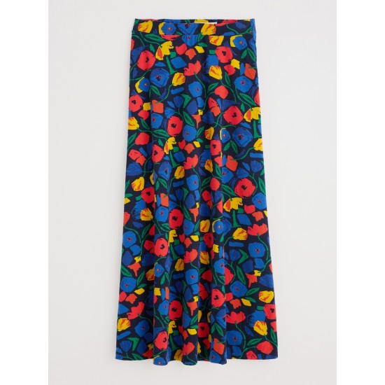 Seasalt Rose A-Line Skirt Zennor Blooms Maritime Mix