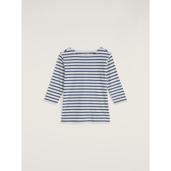 Seasalt Sailor 3/4 Sleeve Top - Breton Dark Voyage