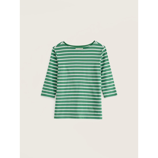 Seasalt Sailor 3/4 Sleeve Top - Breton Pea Pod