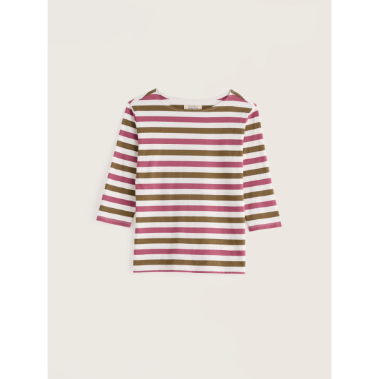 Seasalt Sailor 3/4 Sleeve Top - Duet Scallion Rosa
