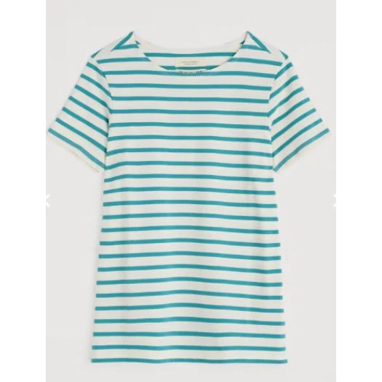 Seasalt Sailor T-Shirt - Breton Chalk Tidal