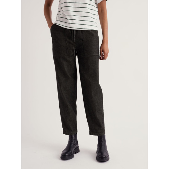 Seasalt Sholl Draw String Tapered Jeans - Washed Black