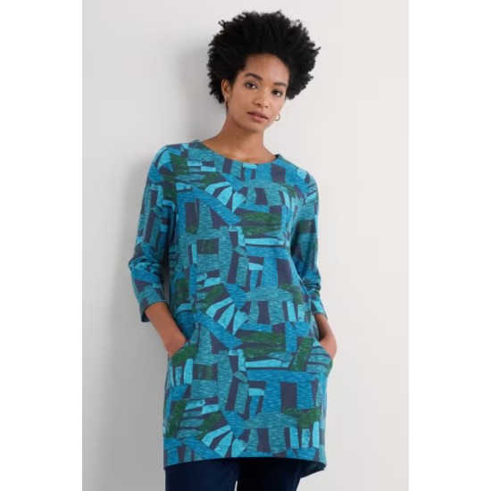 Seasalt Shore Foraging Printed Tunic - Cornish Stones Maritime